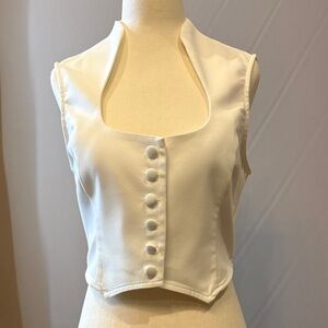 Elegant White Sleeveless Top